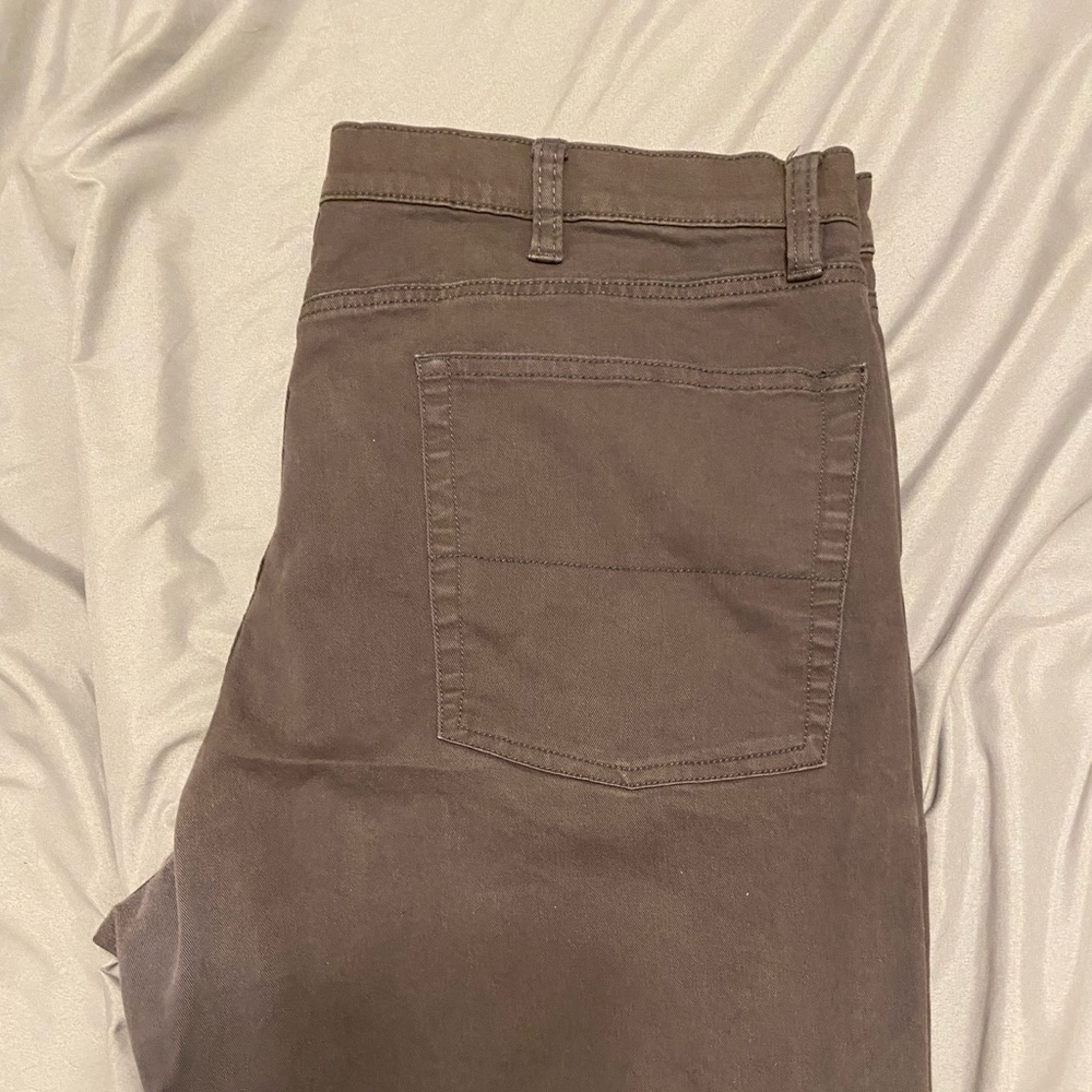 Chap pants straight khaki material medium dark gray 38x32